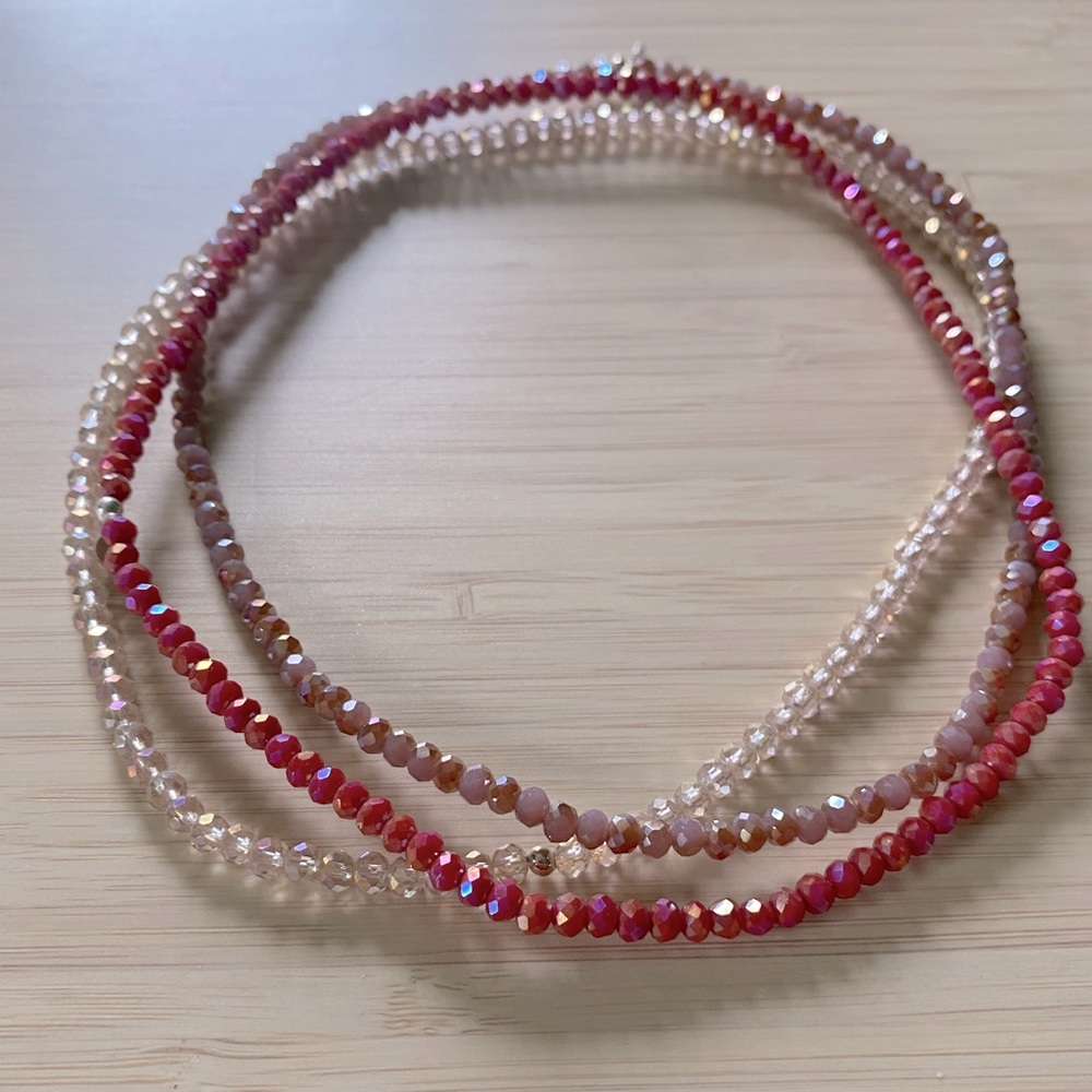 Crystal Stretch Choker Set 15 inches